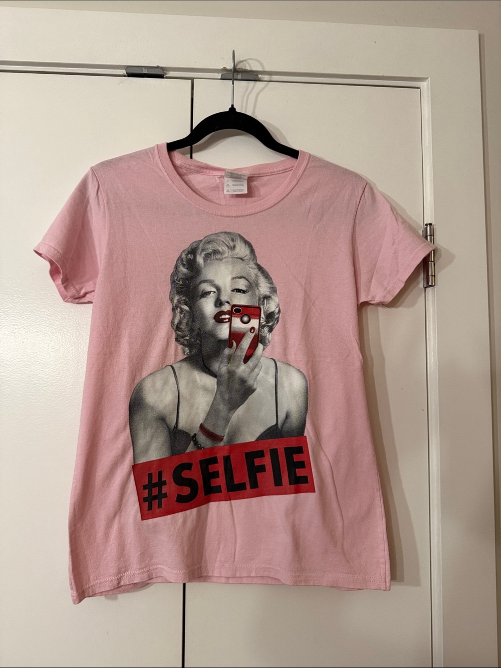 Pink #SELFIE Graphic Tee - Women's Casual Top
